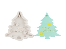 Molde silicona arbolito Navidad colgante